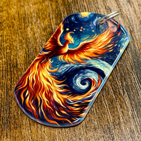 Space Phoenix | Stainless Steel Sublimated Dog Tag