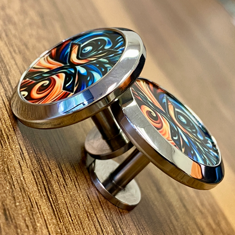 Fire and Liquidity XRP | Titanium Cufflinks