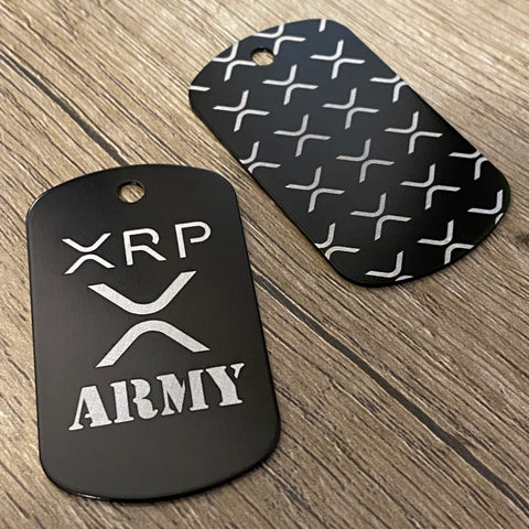 XRP Army | Black Edition Engraved Dog Tag