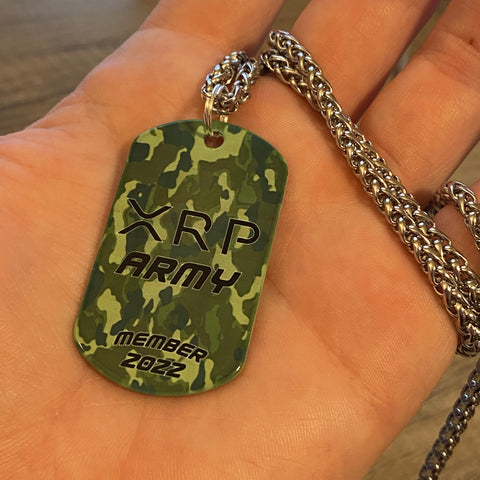 XRP Army Member Edition | Stainless Steel Sublimated Dog Tag